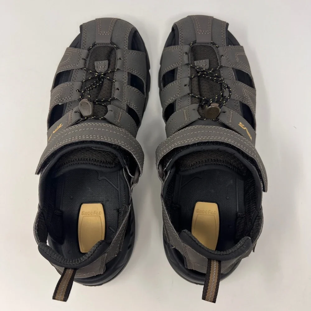 Teva Forebay Sandals Mens 10 Grey Closed ShocPad Hiking Water Shoes 1001116 EUC